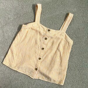 J. Crew Linen Sleeveless Striped Top M